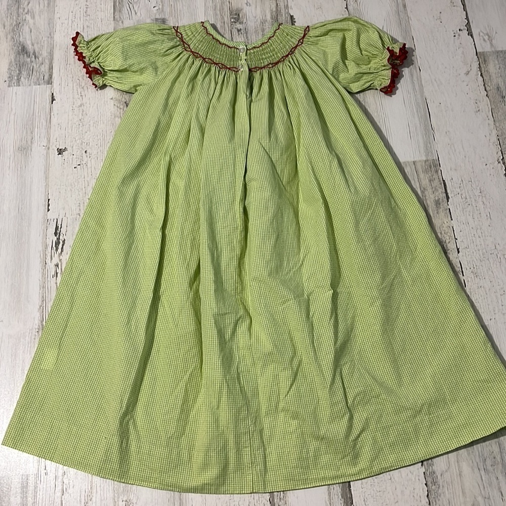 Sundae Afternoon Christmas Reindeer Smocked Dress Size 6 - Picture 5 of 10